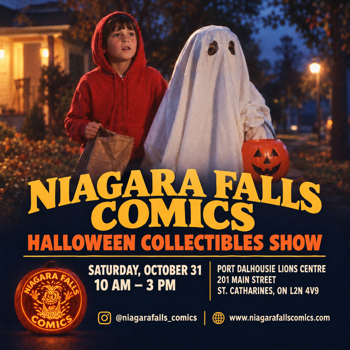 Niagara Falls Comics at the Halloween Collectibles Show in St. Catharines — October 31, 2026