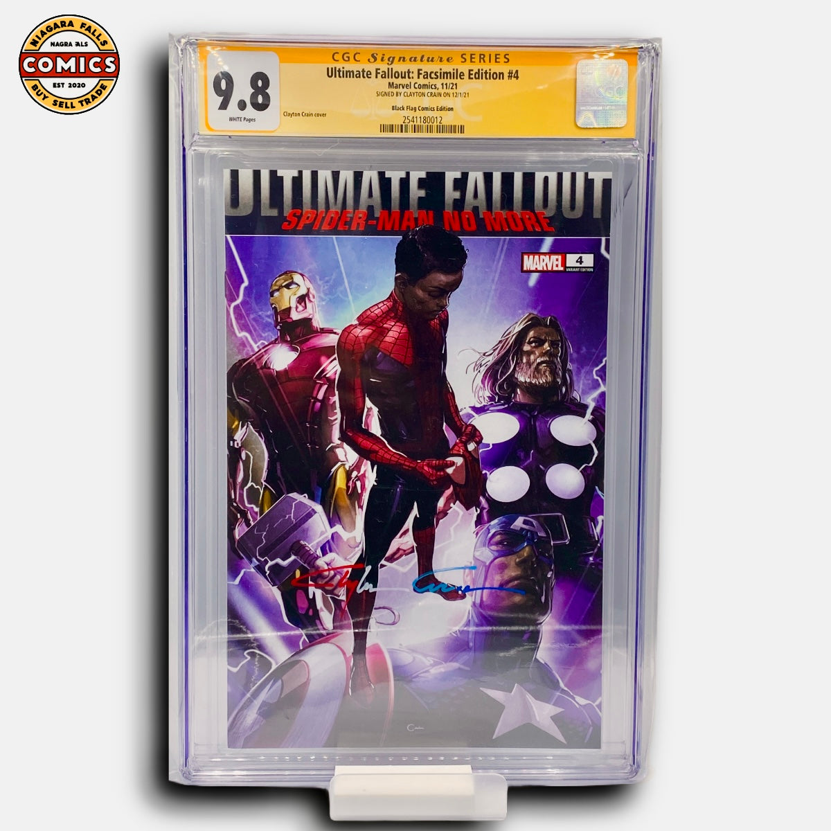 Ultimate Fallout #4 Facsimile Edition (2021) CGC SS 9.8 – Signed by Clayton Crain
