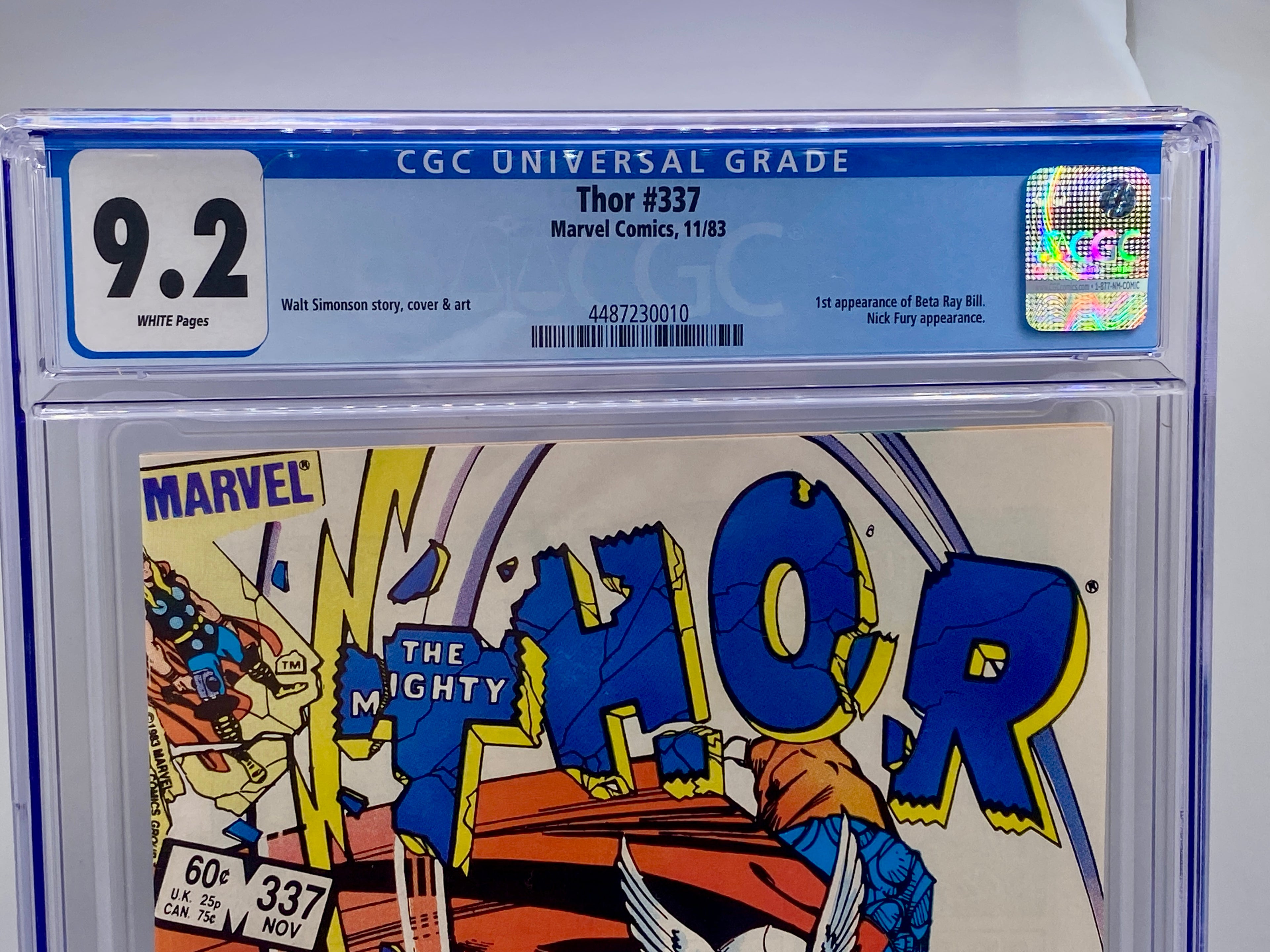 The Mighty Thor #337 (Nov 1983) – CGC 9.2 – 1st Appearance of Beta Ray Bill