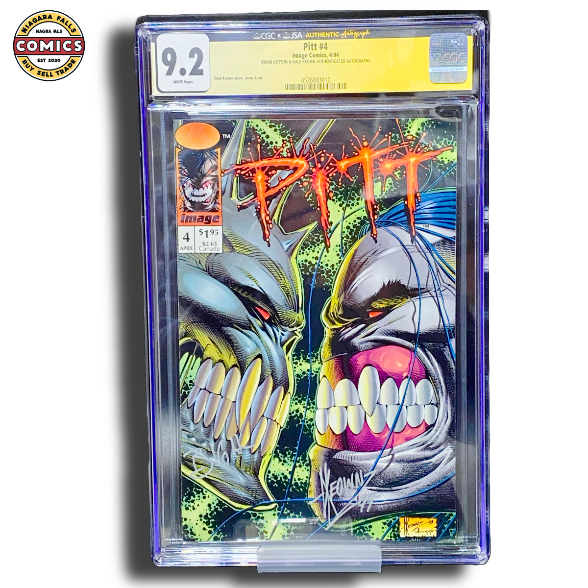 Pitt #1–4 (1993) CGC SS Set – Signed by Keown & Hotton – JSA Certified