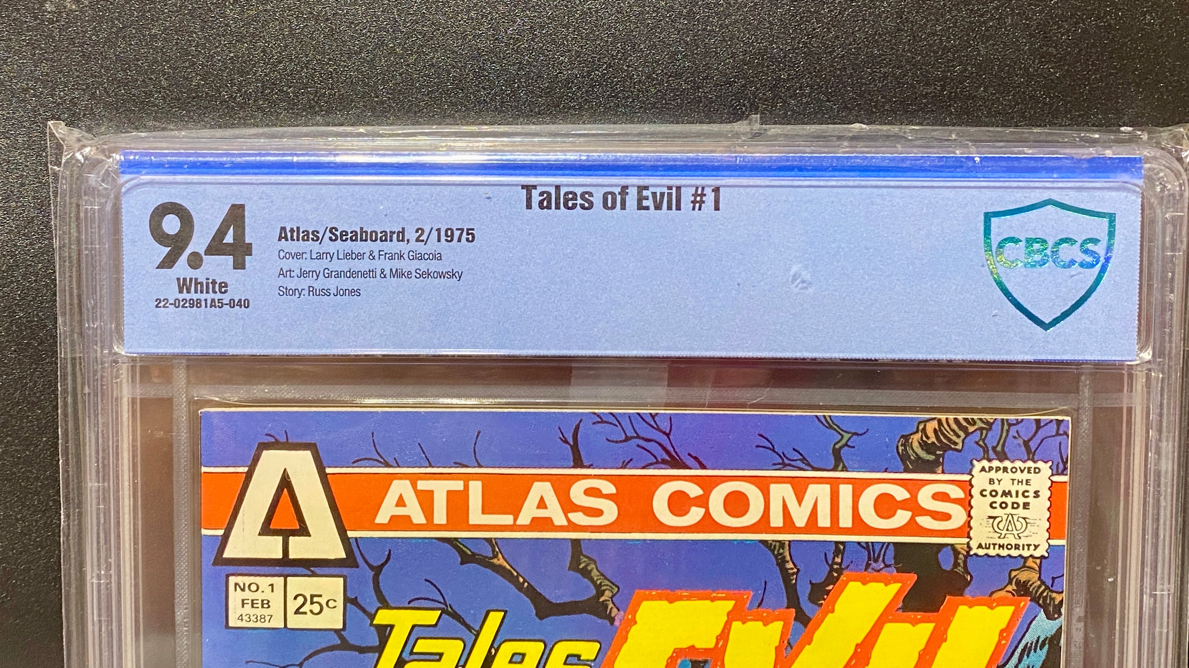 Tales of Evil #1 (1975) CBCS 9.4 – Atlas Comics DAMAGED CASE