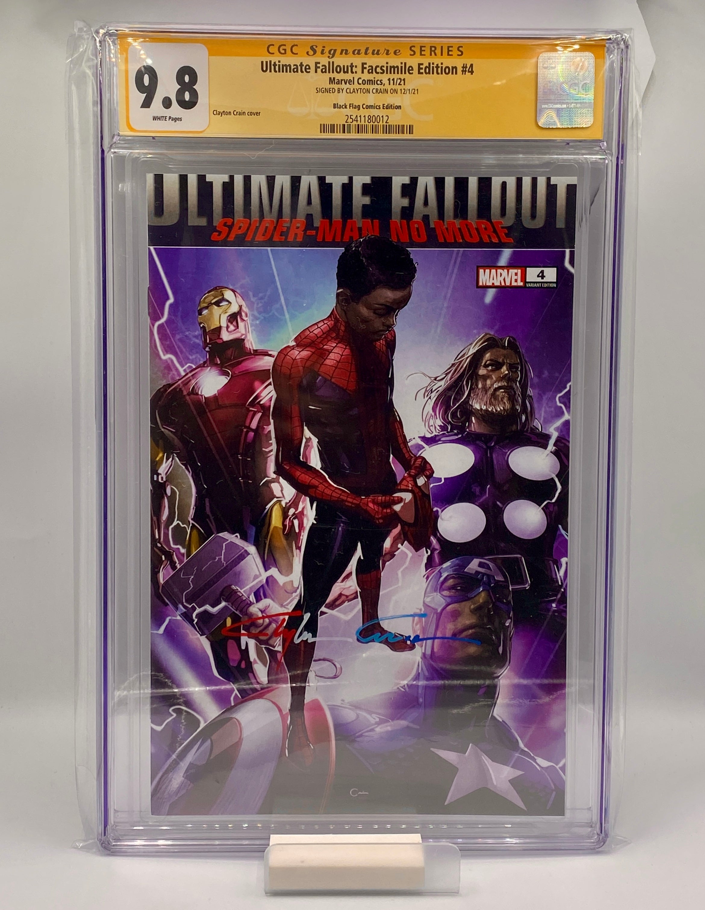 Ultimate Fallout #4 Facsimile Edition (2021) CGC SS 9.8 – Signed by Clayton Crain