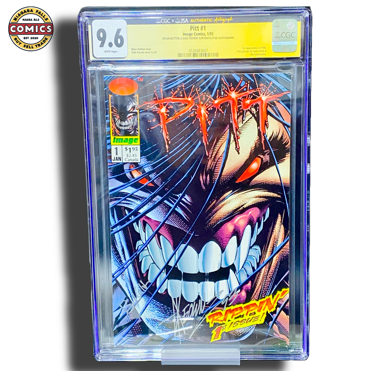 Pitt #1–4 (1993) CGC SS Set – Signed by Keown & Hotton – JSA Certified