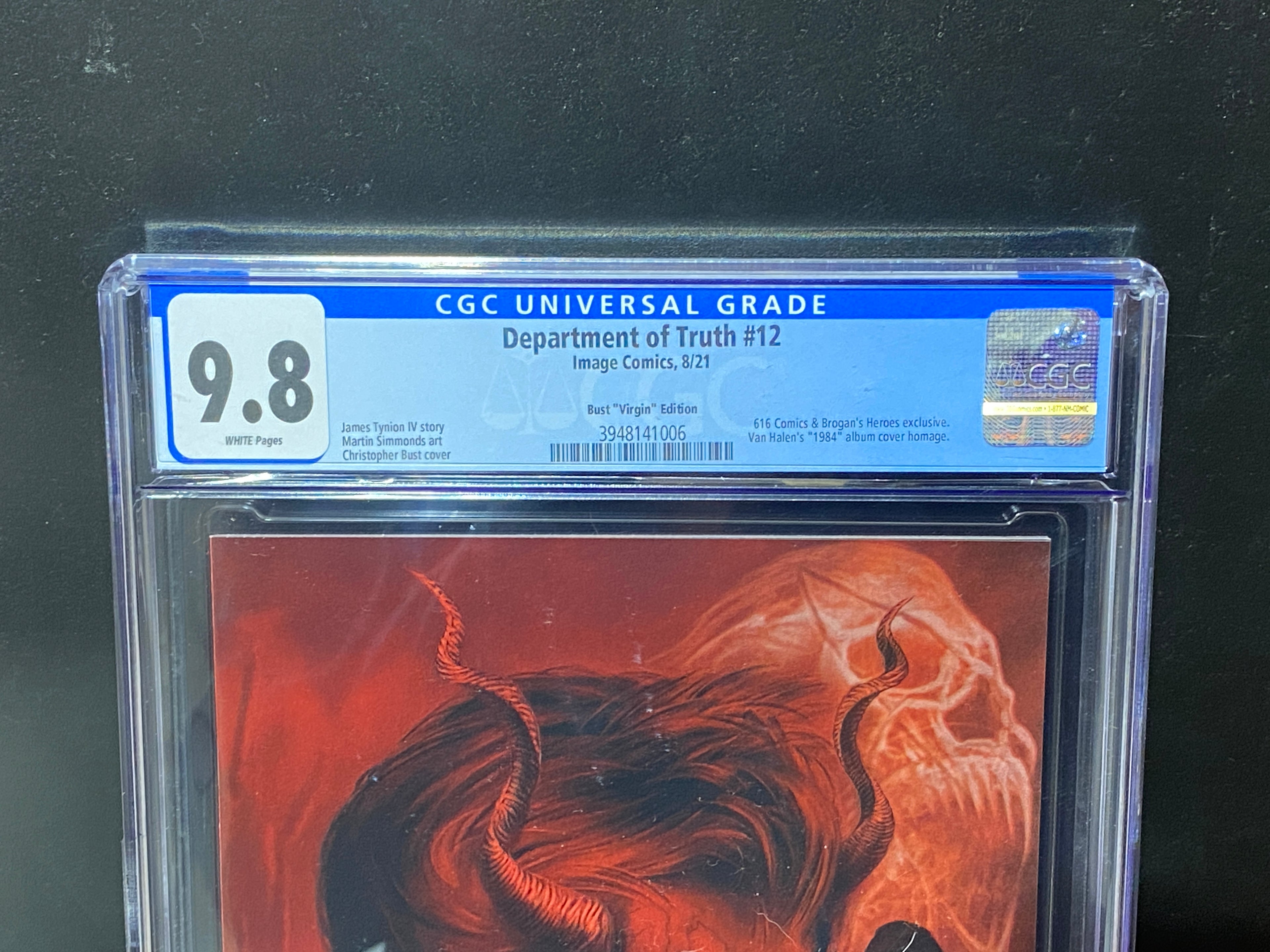 Department of Truth #12 (2021) CGC 9.8 Van Halen Homage Variant