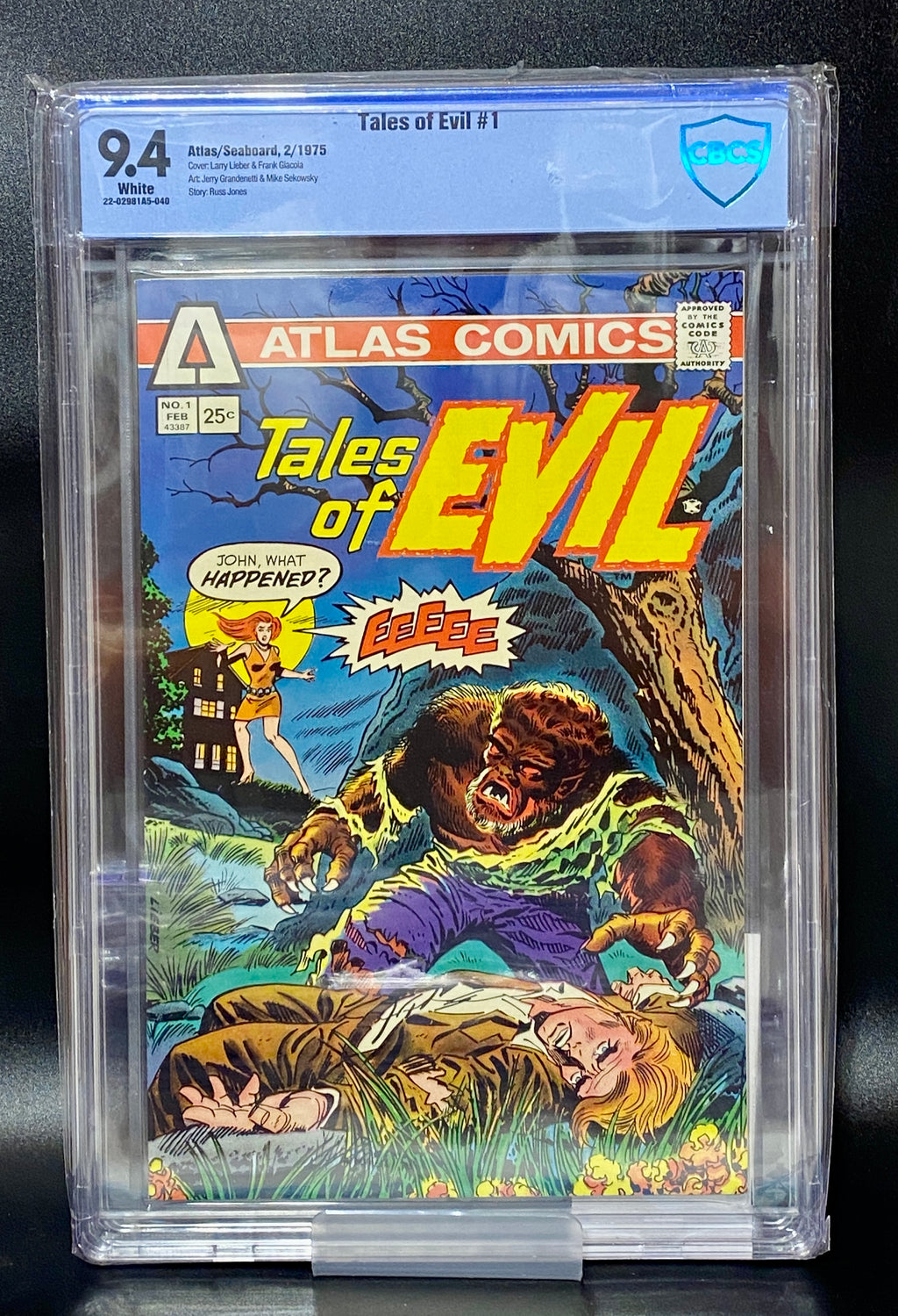 Tales of Evil #1 (1975) CBCS 9.4 – Atlas Comics DAMAGED CASE