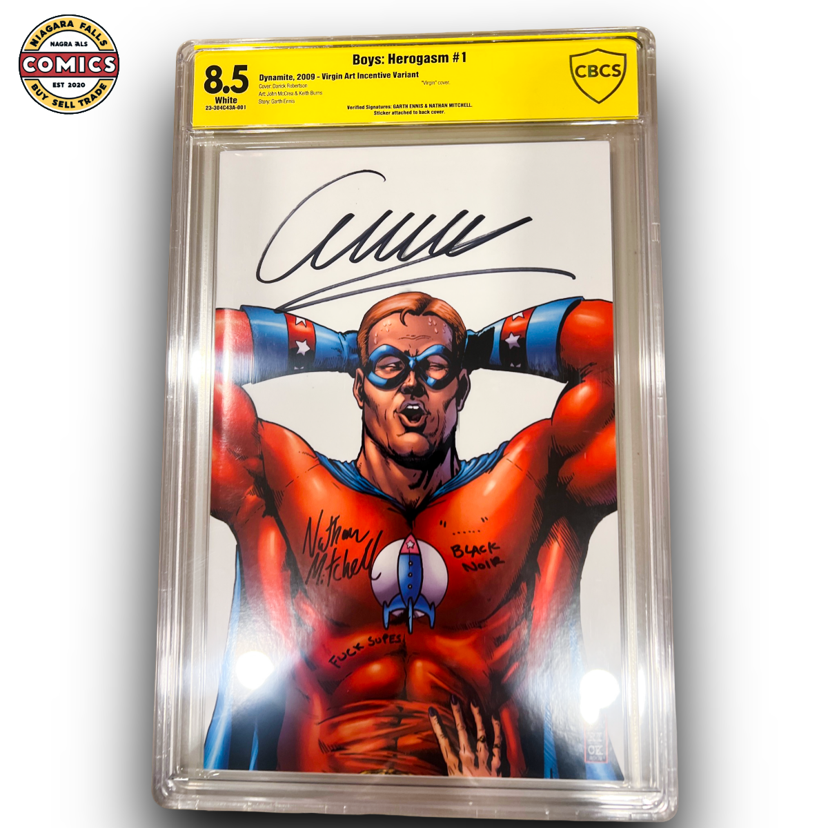 Boys: Herogasm #1 – Virgin Art Incentive Variant (2009, Signed, CBCS 8.5, Limited Print Run)