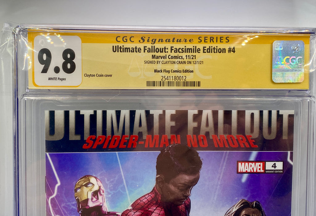 Ultimate Fallout #4 Facsimile Edition (2021) CGC SS 9.8 – Signed by Clayton Crain