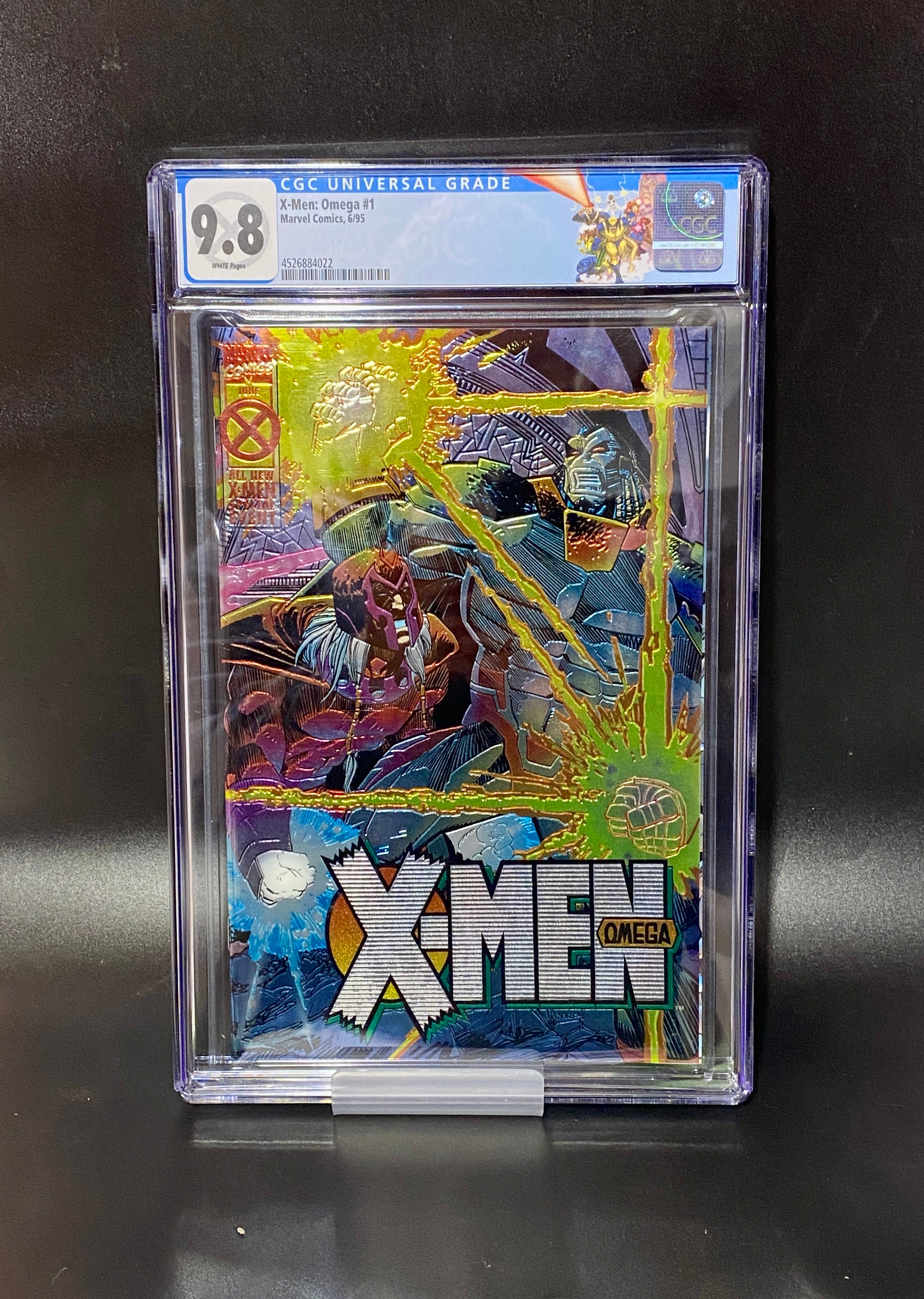 X-Men: Omega #1 (1995) CGC 9.8 Chromium Wraparound Cover Custom X-Men Label