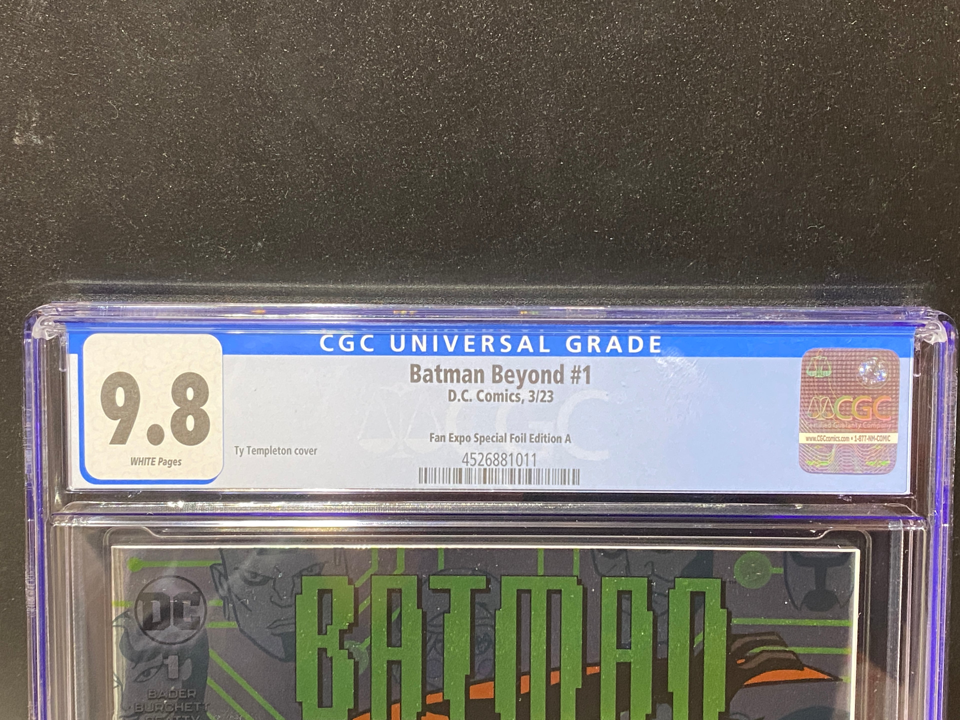 Batman Beyond #1 (2023) CGC 9.8 Fan Expo Foil Variant Ty Templeton Ltd 1000