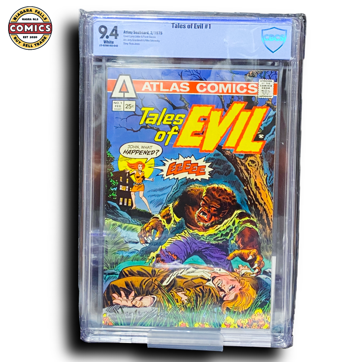 Tales of Evil #1 (1975) CBCS 9.4 – Atlas Comics DAMAGED CASE