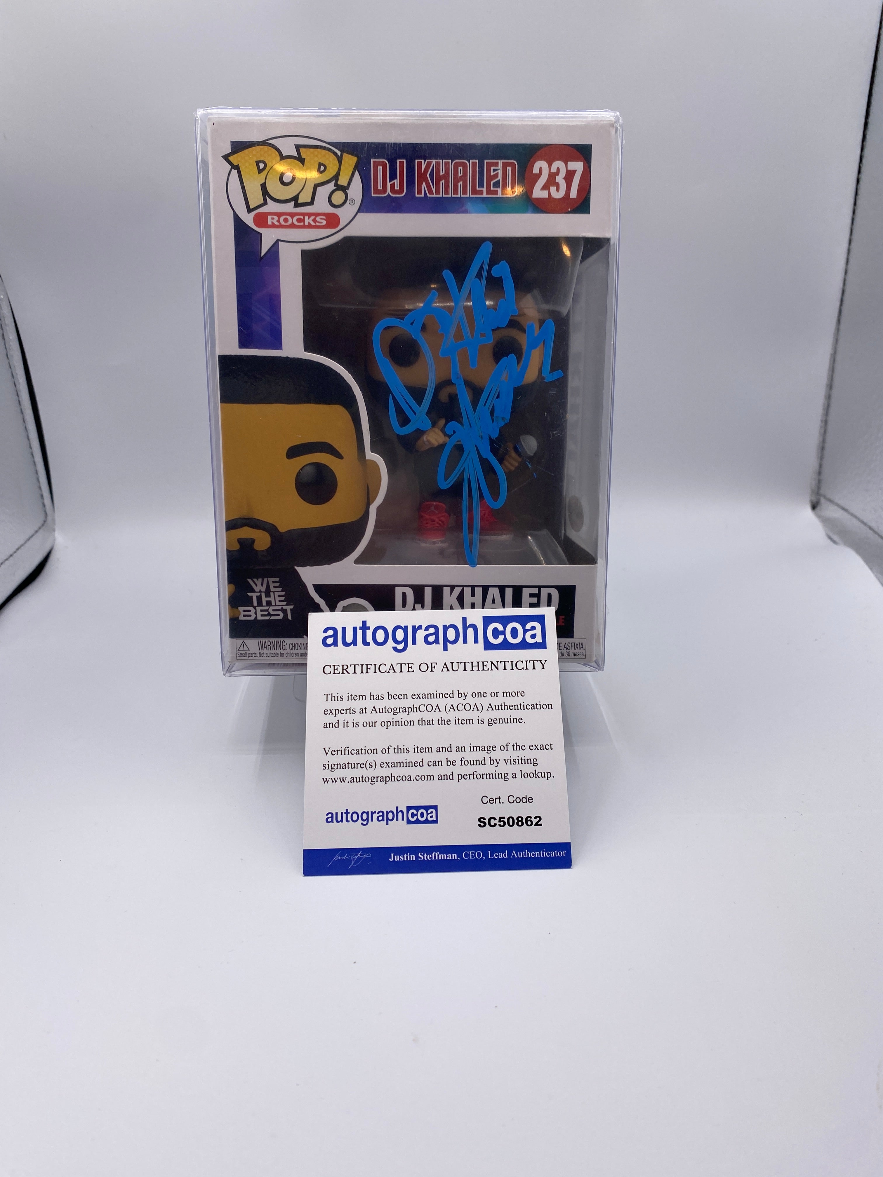 Funko Pop #237 DJ Khaled Signed Rapper Icon COA w/Protective Case