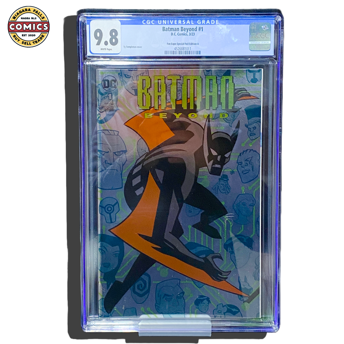 Batman Beyond #1 (2023) CGC 9.8 Fan Expo Foil Variant Ty Templeton Ltd 1000