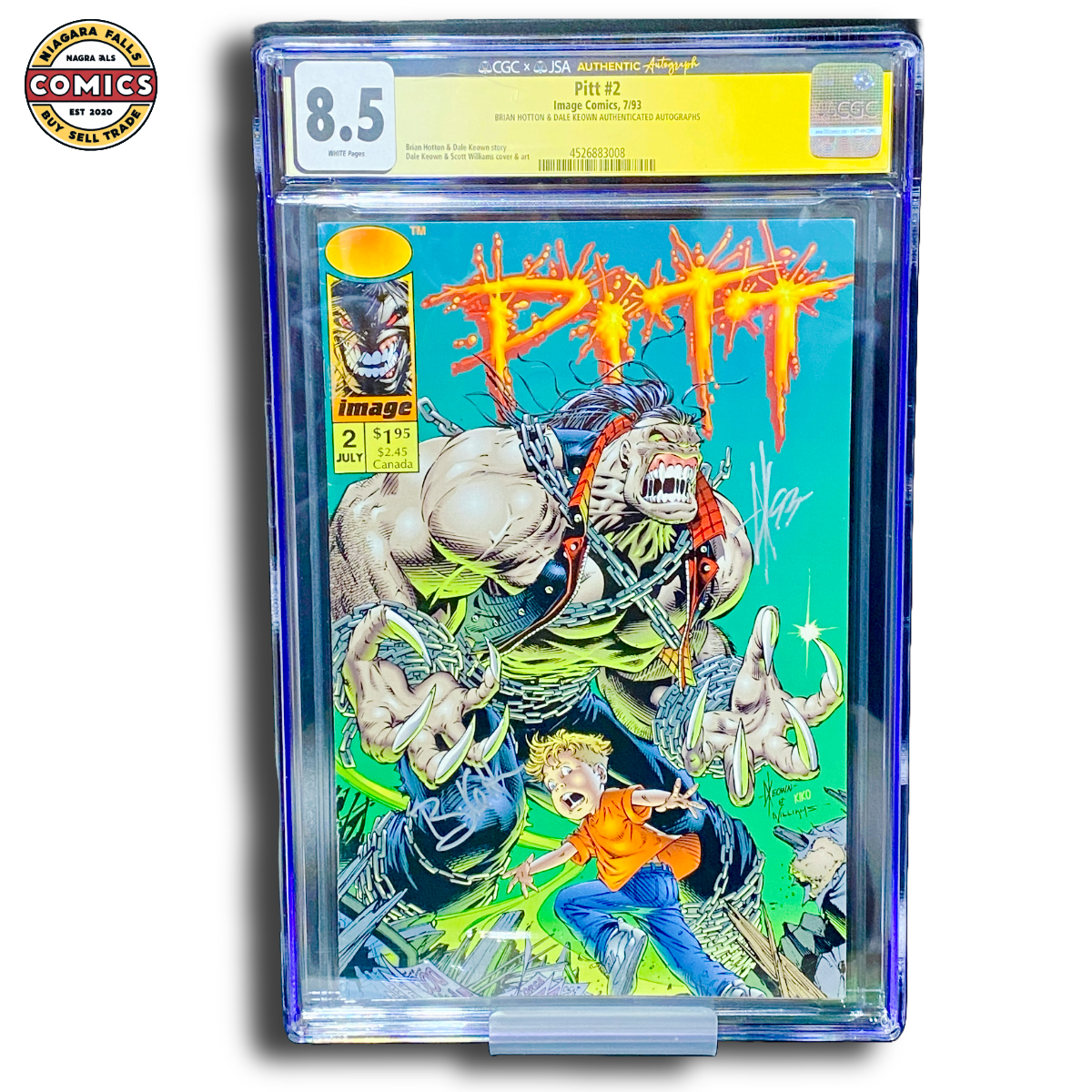 Pitt #1–4 (1993) CGC SS Set – Signed by Keown & Hotton – JSA Certified