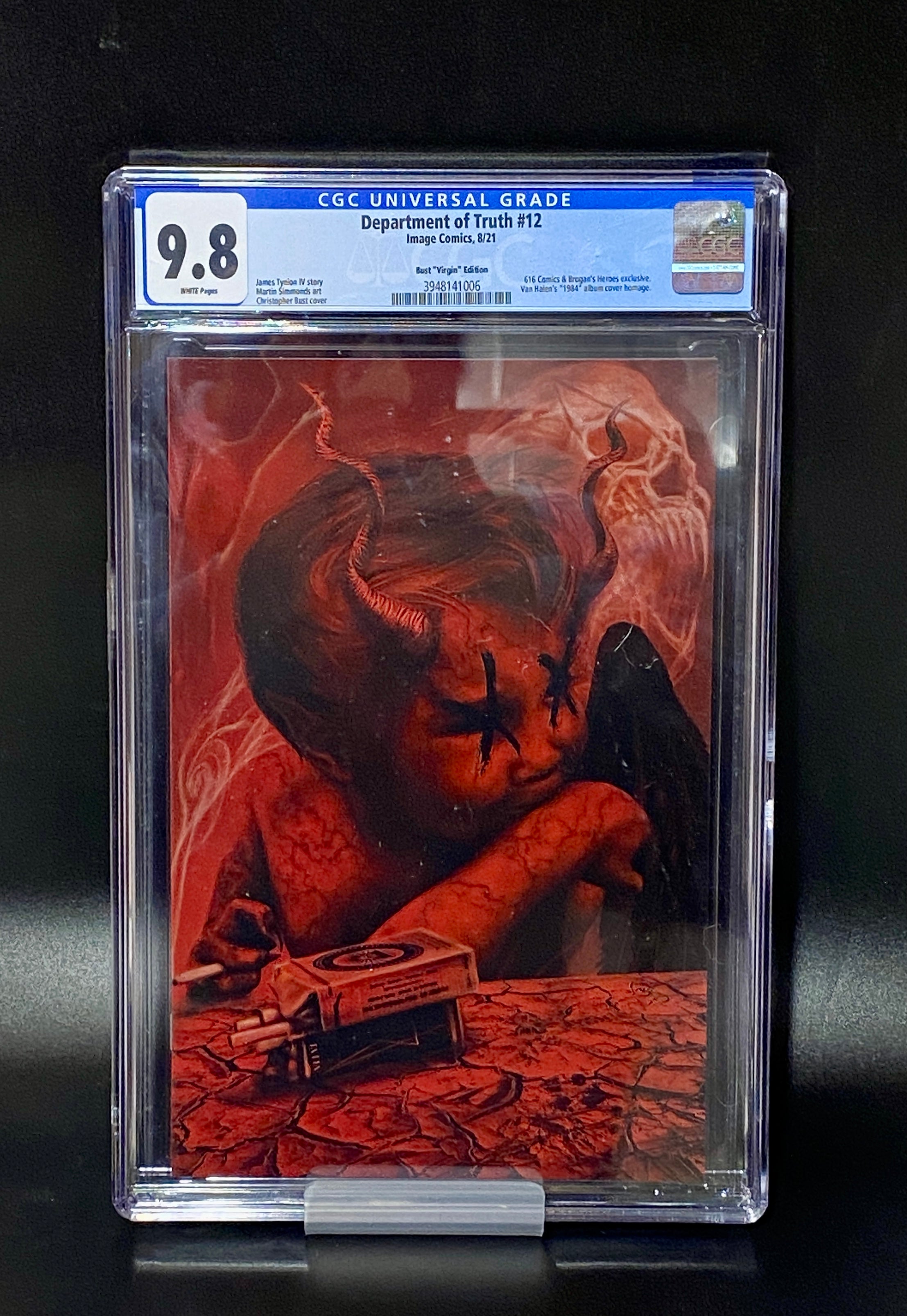 Department of Truth #12 (2021) CGC 9.8 Van Halen Homage Variant