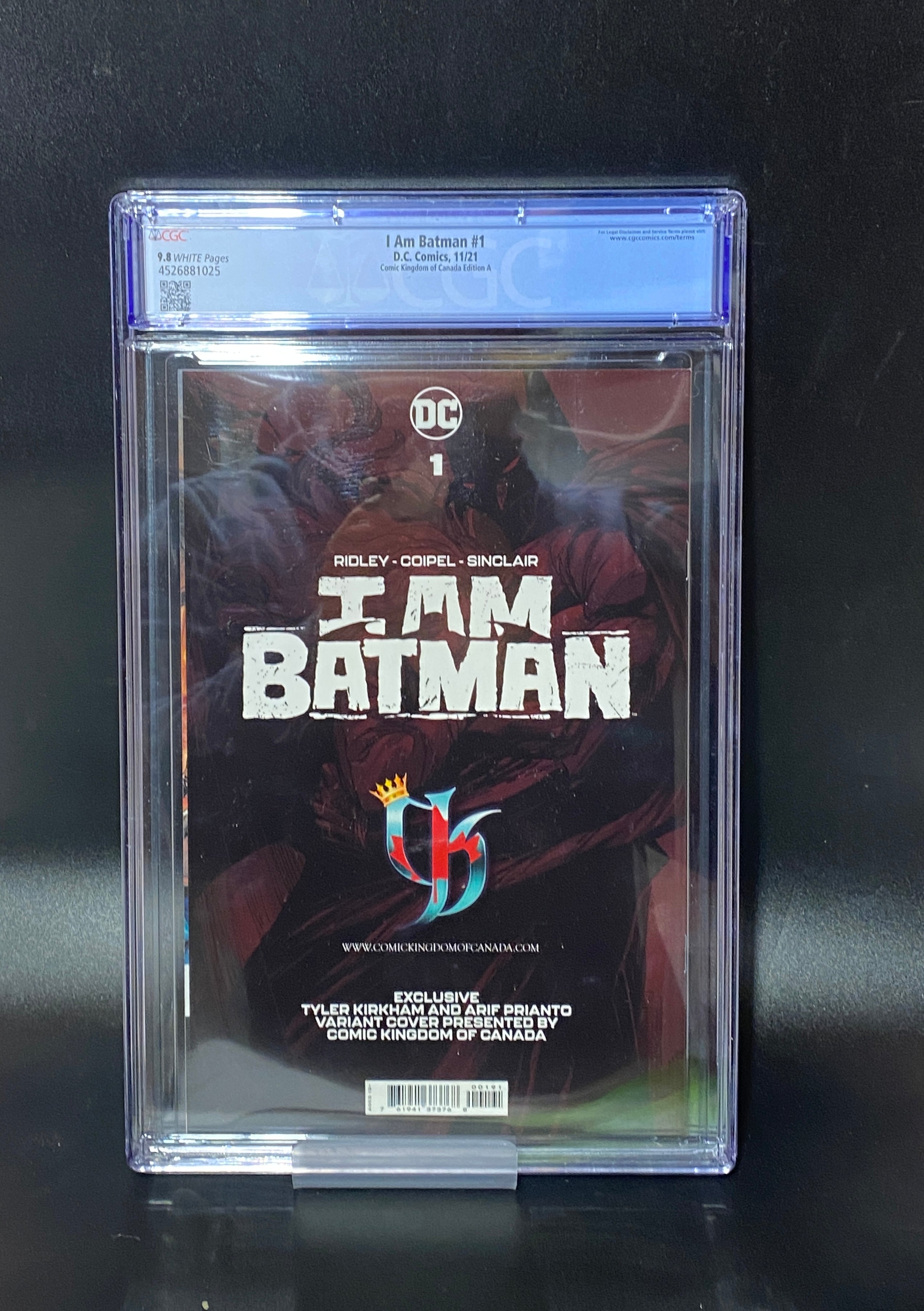 I Am Batman #1 (2021) CGC 9.8 Kirkham Trade Variant Batman #423 Homage